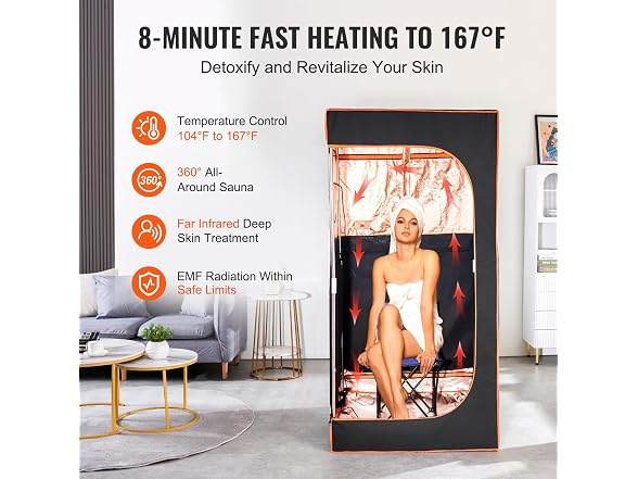 Sauna Tent Portable Full Size, 1400W Personal