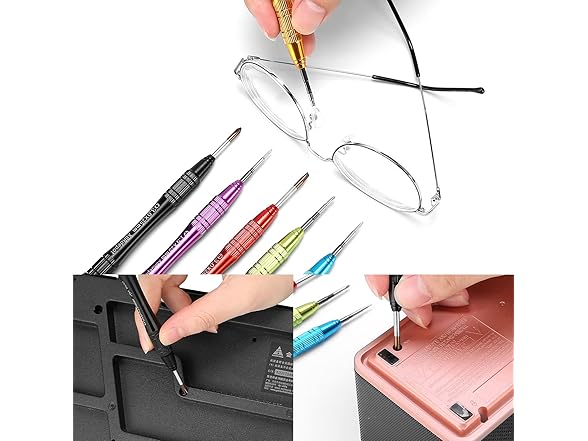 Flat Phillips Screwdriver Set Glasses