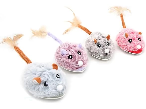 FUROCLAW Interactive Cat Toy Mouse, Automatic Moving