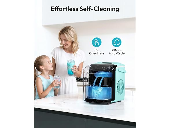 Euhomy Countertop Ice Maker Machine with Handle, Green