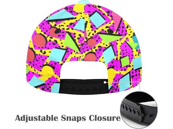 Anangtee Neon Retro Baseball Cap Teens