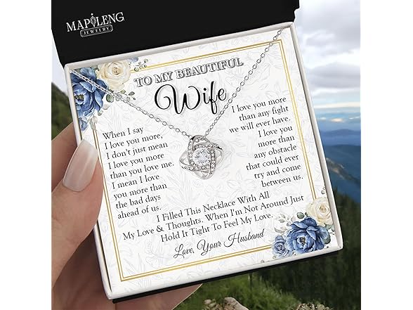 To My Wife Love Knot Necklace