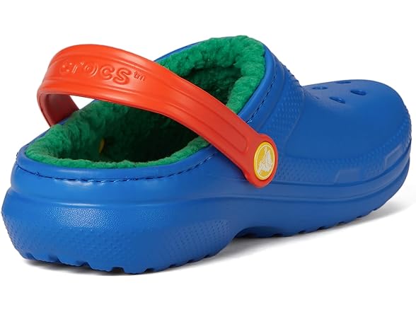 Crocs Classic Lined Kids Clog Blue Bolt/Multi