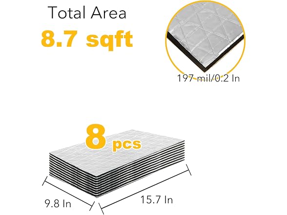 KOIKEY Car Sound Deadening Mat 8.7 sqft