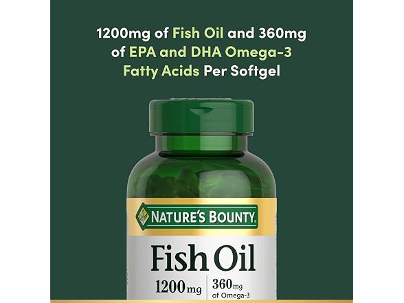 Natures Bounty Fish Oil Omega3 1200mg 200ct