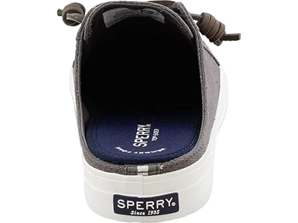  Sperry Crest Vibe Mule Canvas Grey 7.5