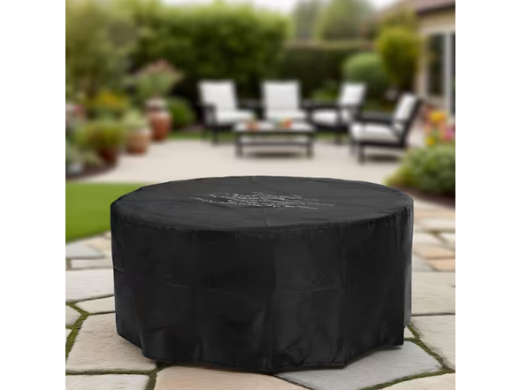 34" Round Metal 50k BTU Fire Table + Cover