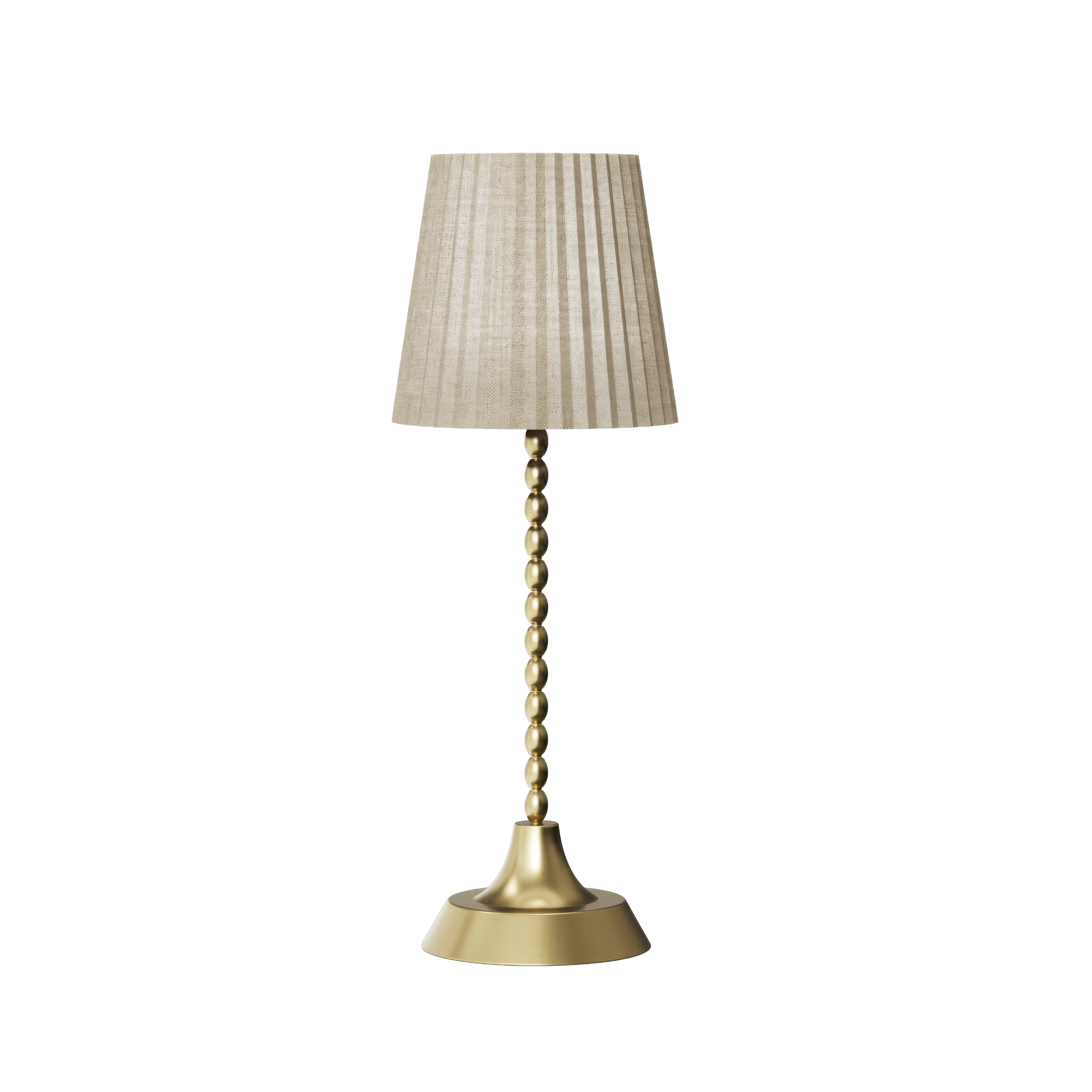 Beaded Stem Pleated Shade Lamp - Gallery 16