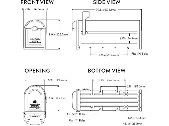 ARCHITECTURAL MAILBOXES Architectural Mailboxes 8830B-
