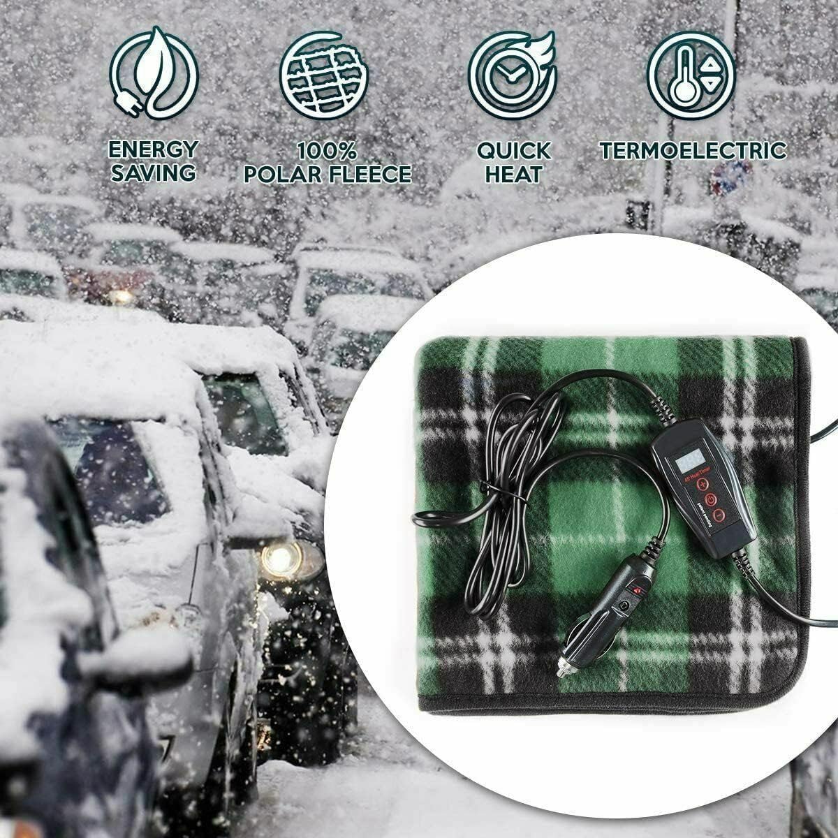 ZONETECH Green Plaid Warming Pad - Gallery 9