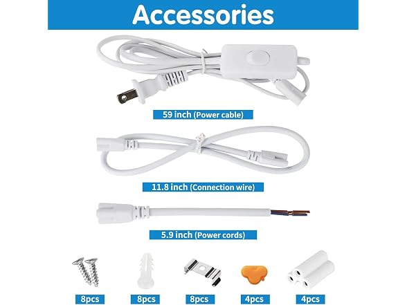 AQIQUUT Led Shop Light 2FT 25W 4-Pack