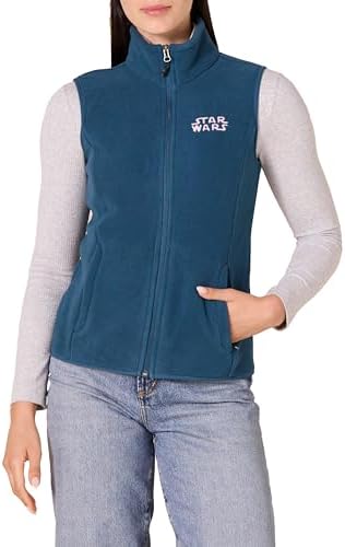 Amazon Essentials Disney | Marvel | Star Wars | Princess Women's Polar Fleece Vests, Star Wars Logo, Small