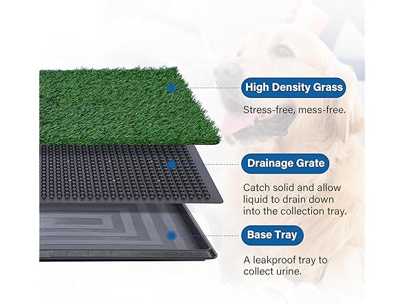 Dog Litter Box with Grass – 16 x 20 inch