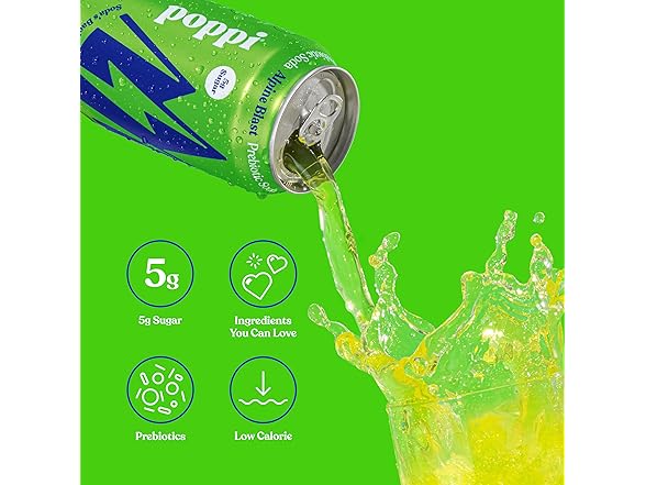 Poppi Sparkling Prebiotic Soda Variety, 12-Pack