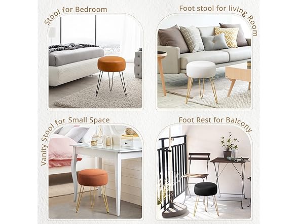 Round Ottoman Vanity Stools