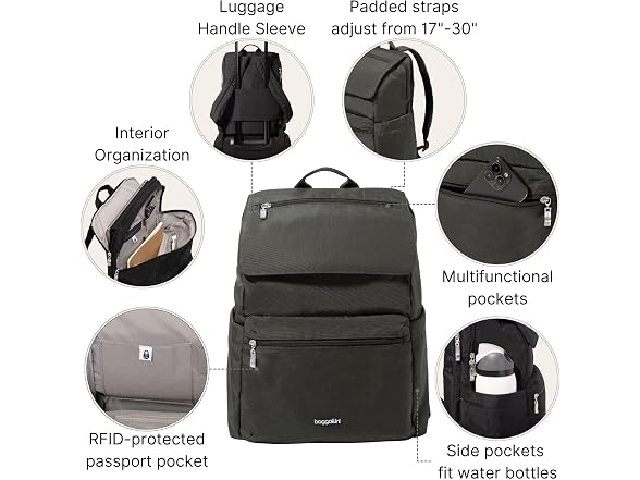 Baggallini Flap Laptop Backpack - 15"x11"
