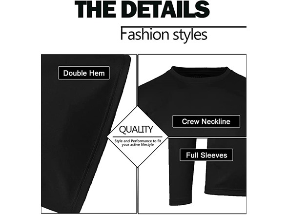 5Pk Mens L/S Performance Shirt (S-2XL)