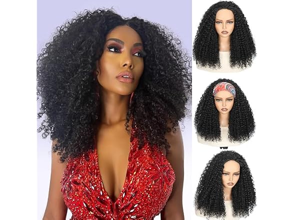 20 | Inch Kinky Curly Half Wig