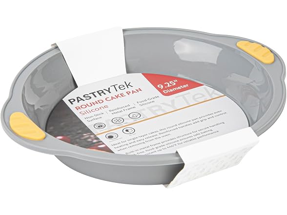 Restaurantware Round Gray Silicone Cake Pan, 11.2 x 10.2 In