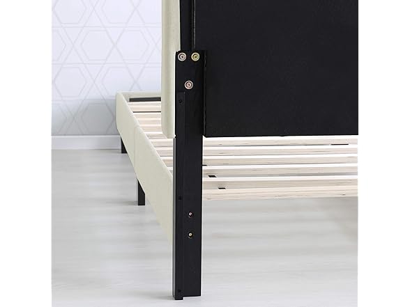 Furinno Laval Bed Frame, Twin, Linen