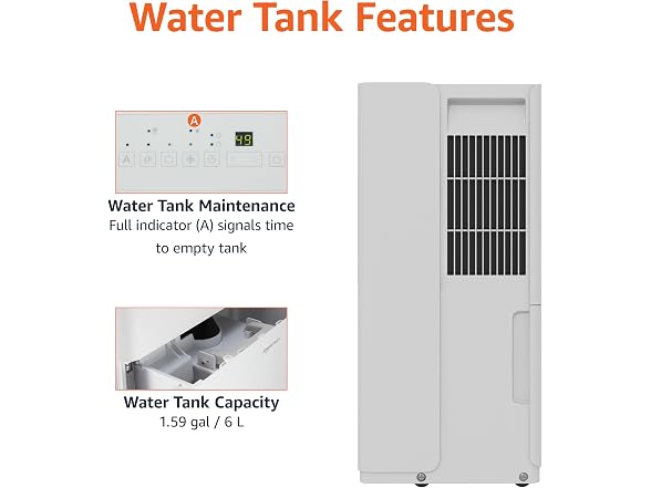 Amazon Basics 50-Pint Large Dehumidifier