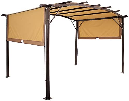Sunnydaze Decor CRE-607 Pergola 9x12 Tan Light Brown