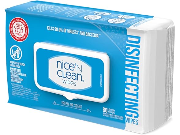 Nice N Clean Disinfecting Wipes 80ct