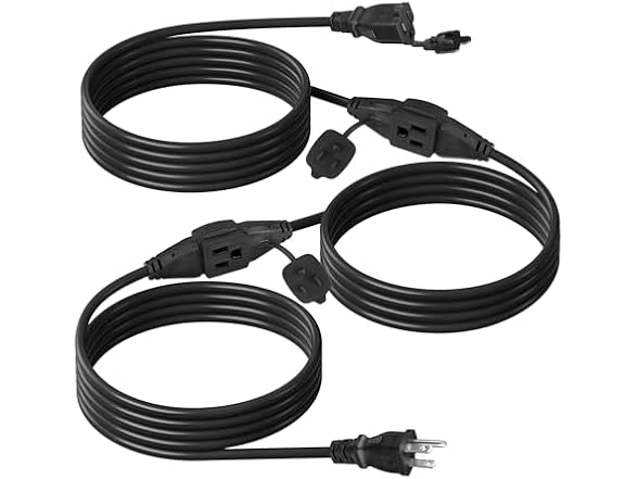 BN-LINK 25 ft Outdoor Extension Cord w/3 Inline Outlet