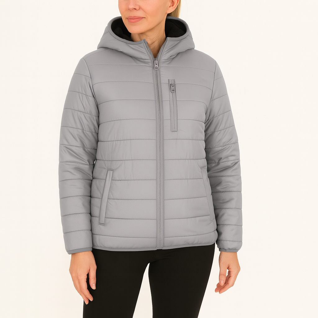 Womens Fleece-Lined Hooded Puffer Jacket - Gallery 18