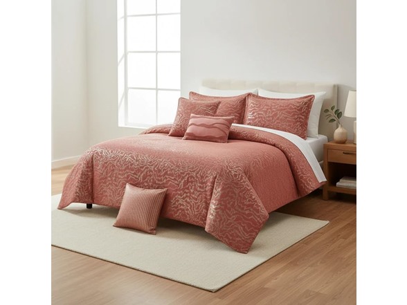 J&V Textiles Botanical 5-Piece Comforter Set