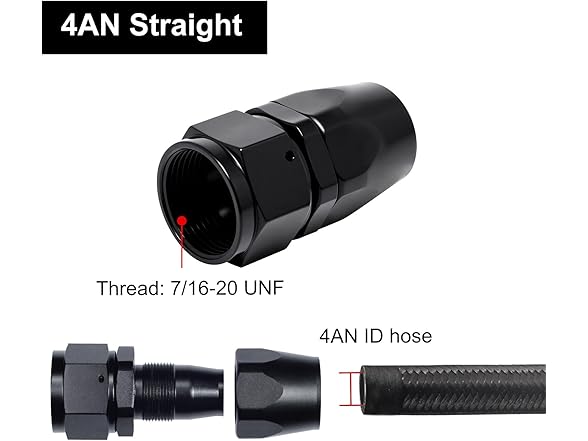 VehiMata 4AN Hose End Fitting 1pc
