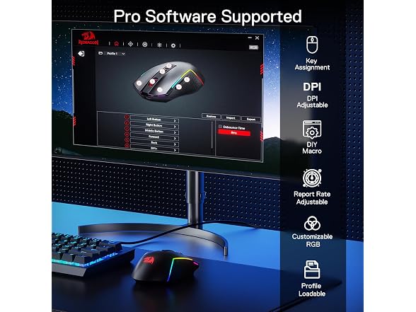 Redragon M693 LIT Wireless RGB Gaming Mouse