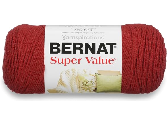 Bernat Super Value Redwood Heather Yarn 3Pk