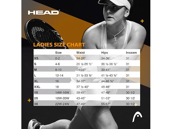 Head Women (XL) Athletic Tennis Skort