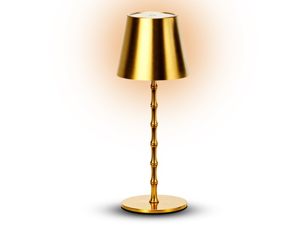 Bell+Howell Bamboo Design Gold Lamp