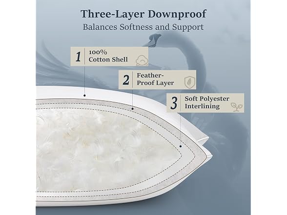 COZSINOOR Goose Down Feather Pillows