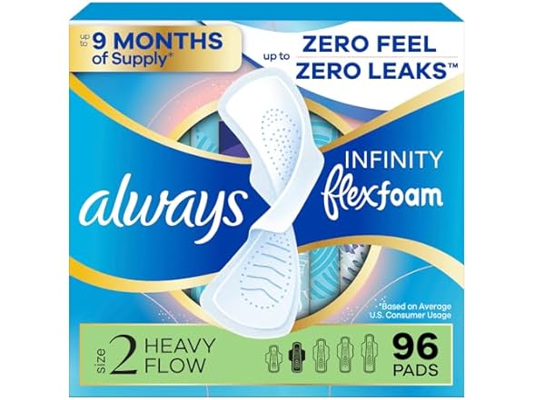 Always Infinity Heavy Wings, 96ct