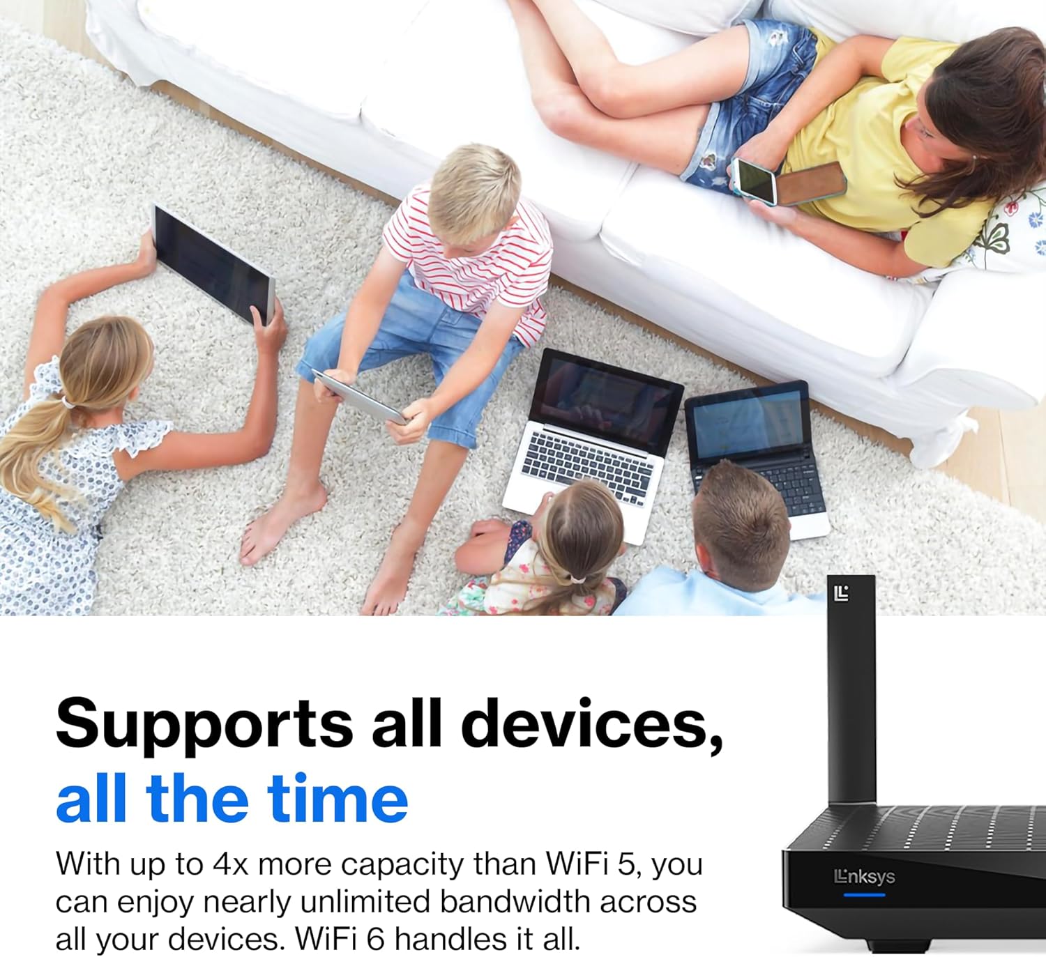 Linksys MR2000 Dual Band Mesh Wi-Fi 6 Router (Open Box) - Gallery 7