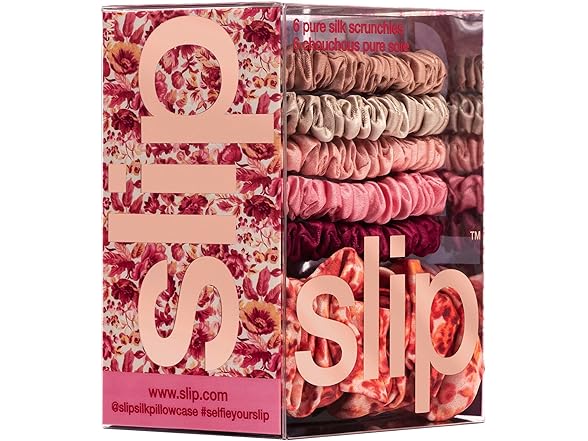 SLIP Silk Scrunchies - Flora - 6 Count