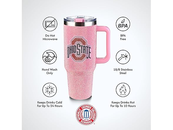 Memory Company NCAA Pink Bling Tumbler