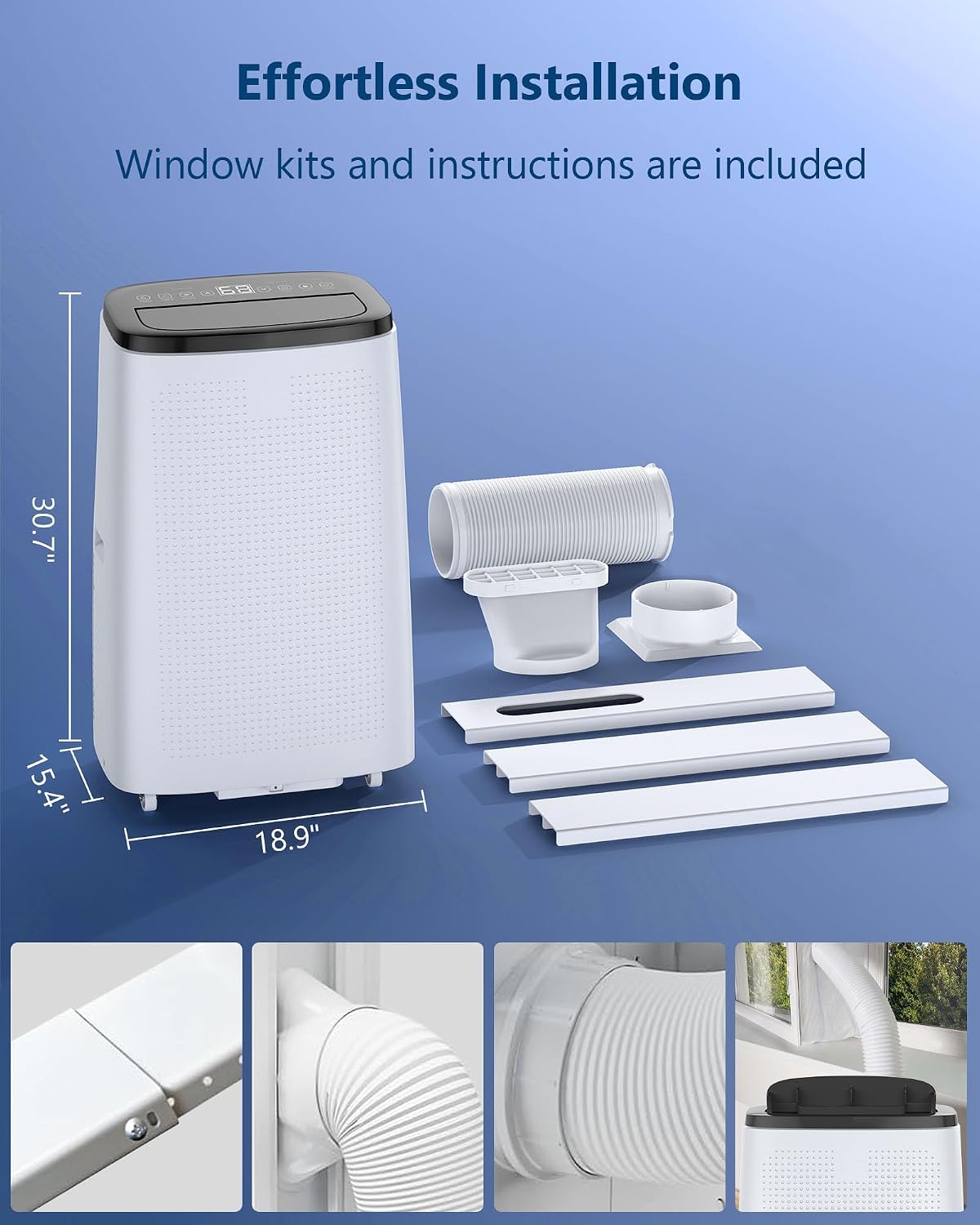 GARVEETECH 14,000 BTU DRAINAGE-FREE PORTABLE AC - Gallery 8