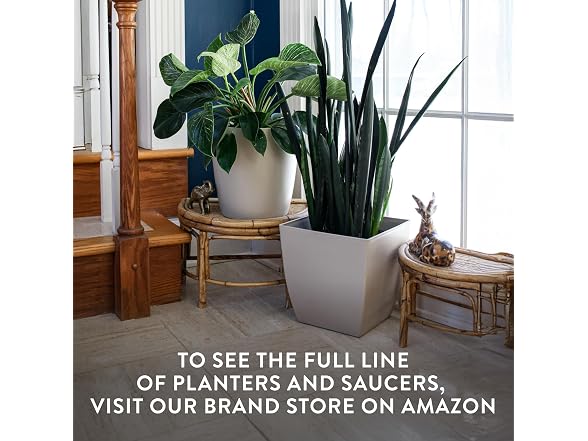 Aria Self Watering Square Plant Pot w/Drainage