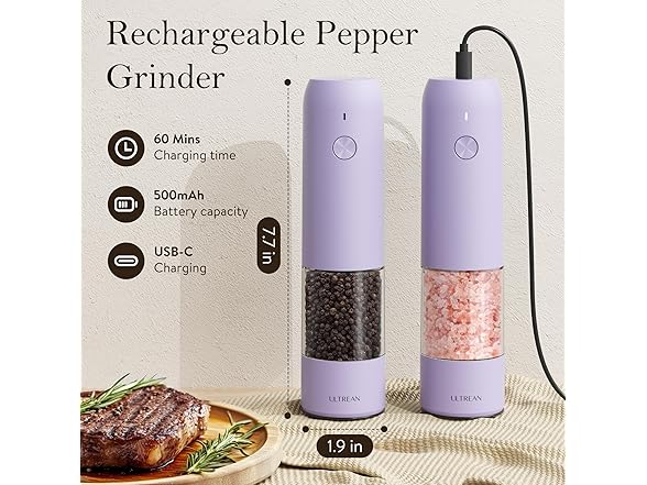 Ultrean Salt and Pepper Grinder Set