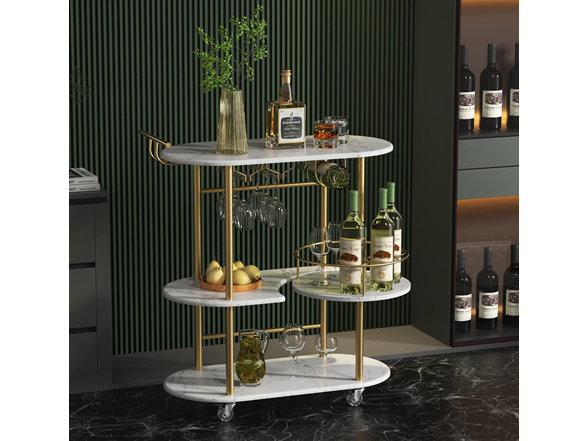 PAUKIN 4-Tier Bar Storage Cart