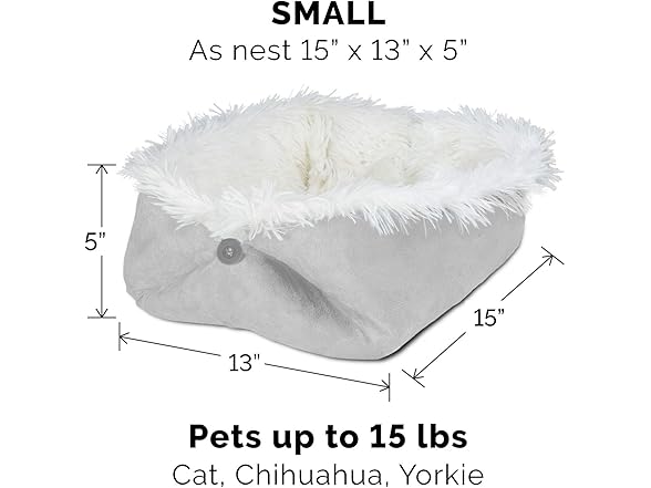 Furhaven Self-Warming Pet Bed, Small