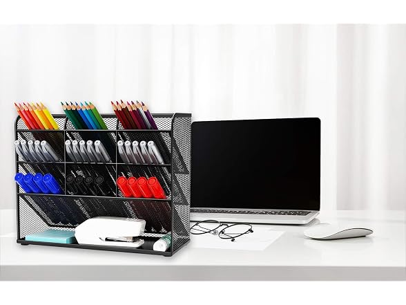 Wellerly Mesh Desk Pencil Organizer, Storage
