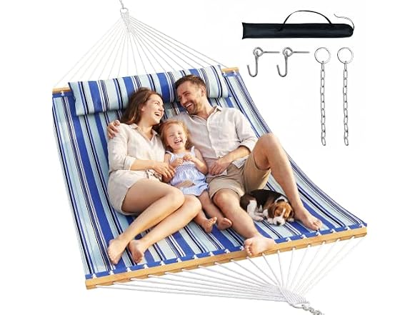 Double Hammock Spreader Bar 500lbs Aqua