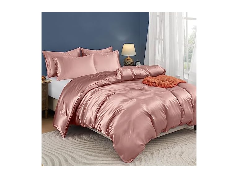 5 Pieces Satin Duvet Cover Set
