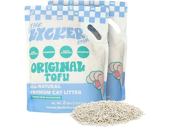 The LICKER Store Ultra Absorbent Tofu Cat Litter