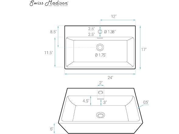 Claire 24" Rectangle Wall